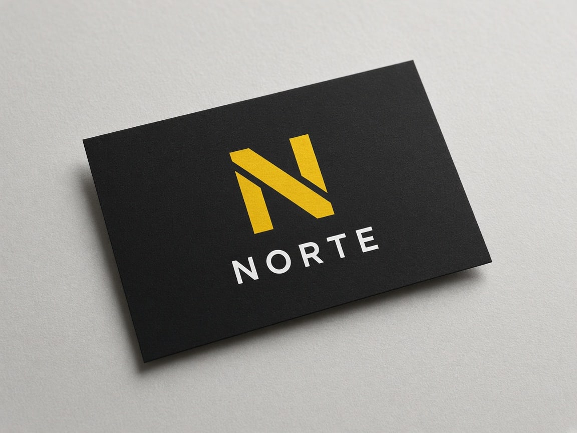 Logotipo aplicado sobre tarjeta y papel