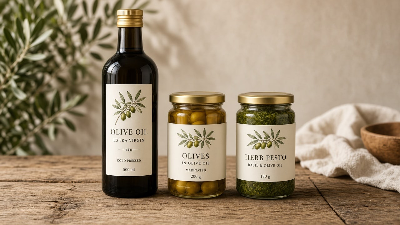 Muestra de marca aplicada en packaging