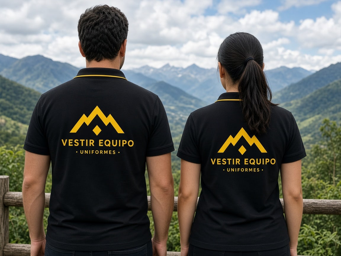 Equipo con ropa laboral personalizada