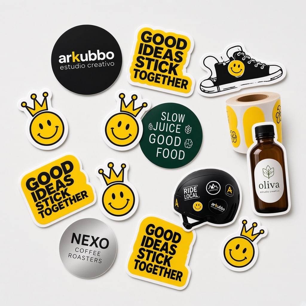 Colección de pegatinas promocionales