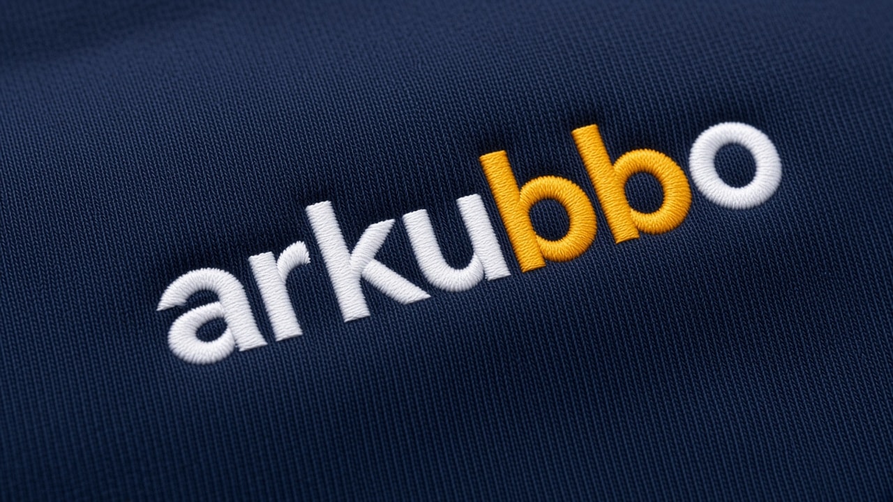 Detalle de bordado Arkubbo sobre sudadera