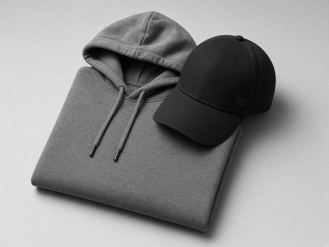 Sudadera y gorra promocionales