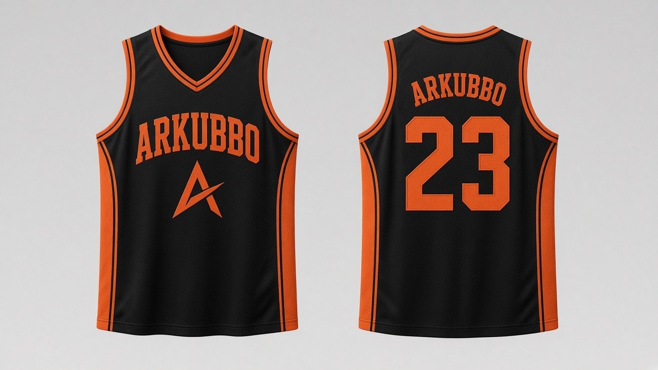 Camiseta de baloncesto delantera y trasera con zonas de personalización