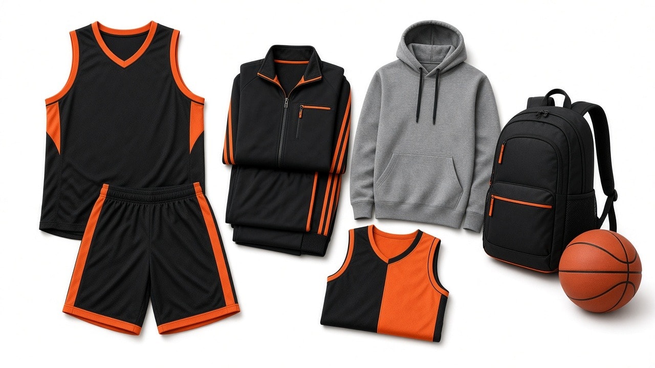 Selección de camiseta, pantalón, chándal y accesorios de baloncesto