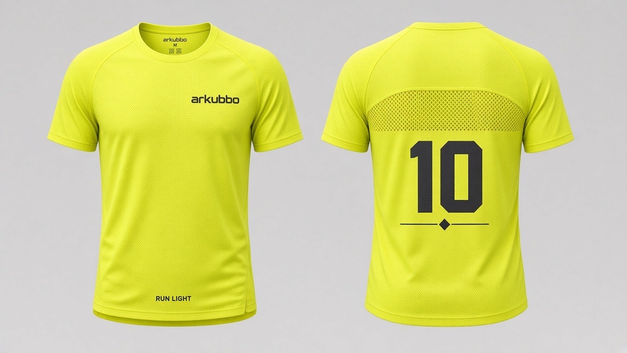 Camiseta de running delantera y trasera con zonas de personalización