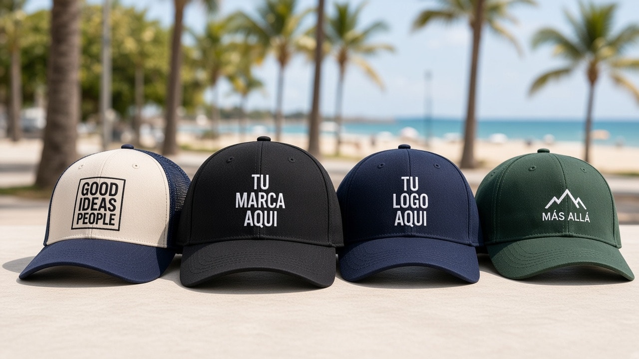 Gorras personalizadas con bordado frontal