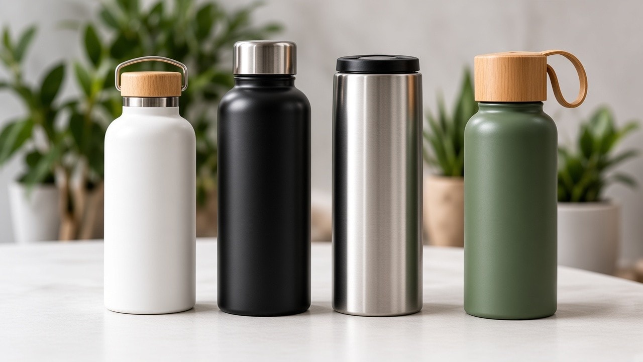 Botellas y termos personalizados reutilizables